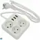 EXTENSION CORD POWER STRIP WITH GROUNDING 3 USB POWER CABLE image 1