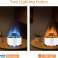 Volcano Flame Aroma Diffuser, Electric Flame Aroma Diffuser 560ML Volcano Flame Mode Funktion Timer / Ljusbyte / Fjärrkontroll med EU-kontakt - Vit / c bild 3