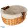 Wicker bicycle basket with metal grille carrier for cat dog image 6