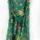 200 Adet Berlinsel Noel Elbisesi Anne Kız Yeşil Baskılı Giyim, Tekstil Toptan Kalan Stok fotoğraf 1