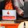 Kamin Flammenkristall Salz Aromatherapie Diffusor, Diffusor für ätherische Öle 250mL, Flammenaroma Luftbefeuchter Diffusor, Himalaya-Salzlampe, ätherisches Öl Bild 3