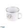 Enamel mug with lid Watercolor flowers 0.9l 12 cm enamel milk mug image 3