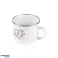 Emalio puodelis su dangčiu Akvarelės gėlės 1.4l Pieno puodelis 14 cm Emalis nuotrauka 3