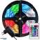 Vodotěsný RGB SMD LED PÁSEK 5M barevné dálkové ovládání pro policový regál fotka 4