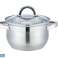 Pot Set 8 Pieces Stainless Steel Cookware Induction Stainless Lid SS8 image 4