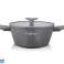 Saucepan with pouring function strainer Ø28cm induction marble coating image 3