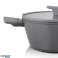 Saucepan with pouring function strainer Ø28cm induction marble coating image 2