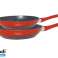 6 pcs Cookware Cooking Pot Set Pot Pan Kitchen Gadgets Lid Induction, Black Red image 2