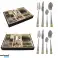 72pcs 18/10 Stainless Steel Cutlery Cutlery Set with Suitcase Set gold image 3