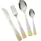 72pcs 18/10 Stainless Steel Cutlery Cutlery Set with Suitcase Set gold image 2