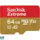 SanDisk microSDXC 64GB Extreme V30 UHS-I U3 Cl10 SDSQXA2-064G-GN6MA nuotrauka 2
