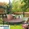 Balkongbord GreenYard® Halvrunt 76 x 38 cm Keramiskt Hängbord med Mosaikmönster, 77 st. A-Stock bild 3