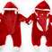 Compre 160 piezas de mono navideño para bebés niños rojo / blanco ropa para niños, textiles al por mayor existencias restantes fotografía 1