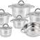 12pcs Stainless Steel Cookware Set Stainless Lid Induction Cooking Pot Pot image 3