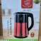 Kettle 1.7L Stainless Steel Tea Kettle 1500w Silver Red and Gold image 2