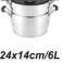 Couscous Pan - 6 Liters - Couscous Maker - Stainless Steel - Marble Coating image 1