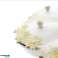 6 Parça Porselen Atıştırmalık Kase Seti Beyaz Altın Tutuculu ve Çiçek Desenli fotoğraf 2