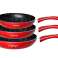 3stk Pan Set Induksjon Anti-Scratch stekepanne non-stick marmor 20/24/28cm bilde 3