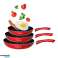3stk Pan Set Induksjon Anti-Scratch stekepanne non-stick marmor 20/24/28cm bilde 2
