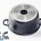 8 tlg Kochtopf Set Topf Induktion Anti Haft 20-24-28-32cm Geschirrset Schwarz Bild 4