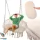 Swing stork nest double double with tassels beige 240kg image 1