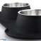 DOUBLE BOWL FOR DOG CAT NON-SLIP BOWL STAND 2x450 ml image 1
