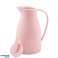 Thermos with glass insert pink jug 1l for coffee for tea image 1
