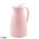 Термос зі скляною вставкою рожевий глечик 1л для кави до чаю зображення 2