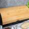 Lunch box - Container - Bamboo/stainless steel - Brown/Black + free bread knife image 2