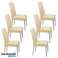 Set of 6 pcs Elastic Chair Covers with Backrest Without Ruffles 6 shades image 2