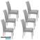 Set of 6 pcs Elastic Chair Covers with Backrest Without Ruffles 6 shades image 3