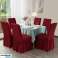 Set of 6 Pcs Elastic Chair Covers with Back and Ruffles 6 colors image 2