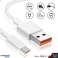 Kabel USB C typu C Výkonný Rychlý 67W 6A PD 1,5M Kabel Bílý fotka 1