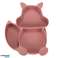 Silicone dishes for children squirrel set of 9 pieces dark pink image 2