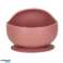 Силіконовий посуд для дітей білка набір з 9 штук темно-рожевого кольору зображення 3