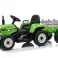 Power Tractor Tractor Trailer 12V 4.5Ah Green Lights, Music, MP3, Usb image 4