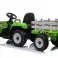 Power Tractor Tractor Trailer 12V 4.5Ah Green Lights, Music, MP3, Usb image 3