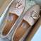 060051 women's leather loafers by Lascana. A model in the color dusty pink image 3