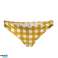 Yellow/white check print bikini sets for women image 2