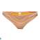 Oranžni/kremni predoblikovani črtasti bikini kompleti za ženske fotografija 4