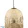 PTMD Lampă pandantiv din bambus țesut Sadie Brown 59 cm fotografia 2