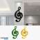 Stylish Cleffo Wall Clock Elevate Your Space with a Musical Touch!  Yellow variation image 6