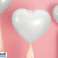 Foil balloon Heart white 45cm image 5