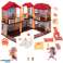 Dollhouse villa red roof lighting furniture and dolls 39 5cm image 8