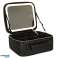 Cosmetic Bag Organizer for Cosmetics Jewelry Trunk with LED Mirror Black image 4