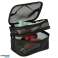 Travel Toiletry Bag Foldable Stacked Organizer for Cosmetics Accessories Storage Black image 2