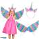 Costume carnival costume unicorn costume disguise wings headband rainbow image 1