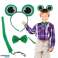 Costume, carnival costume, disguise, headband, bow tie, tail, frog set image 1