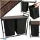 Two-compartment laundry basket large with a shelf with a wooden top LOFT black image 2