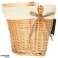 Wicker basket for bicycle, front basket braided insert white image 3